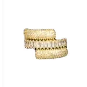 18k Yellow Gold Dipped (6X) & Adorned W/ Swarovski Crystals Woman’s Size 7 Ring
